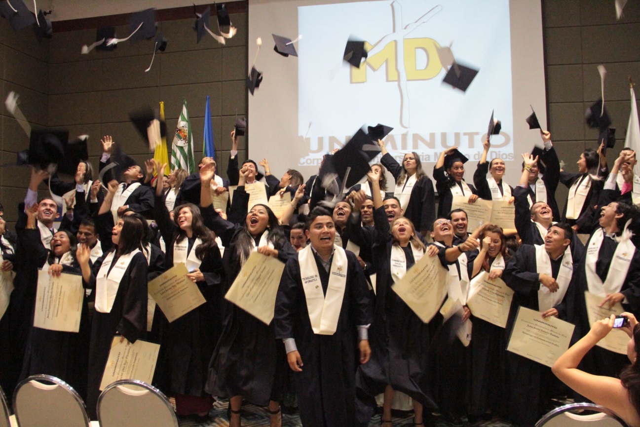 Nuevos graduados en UNIMINUTO Vicerrectora Regional Llanos 