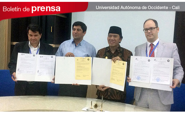 Universidad calea firma convenio de intercambio con Indonesia